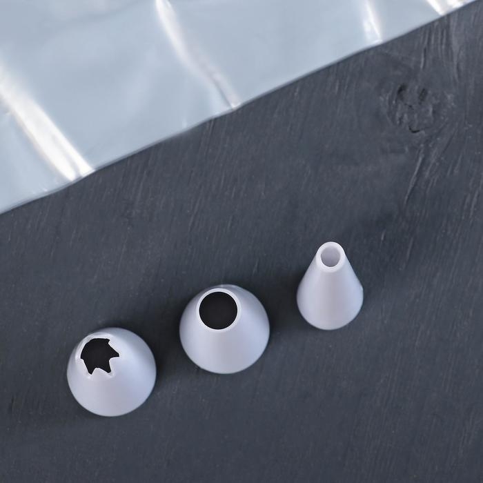 Набор кондитерский Доляна, 10 предметов: 3 насадки, 7 мешков Набор кондитерский Доляна, 10 предметов: 3 насадки, 7 мешков