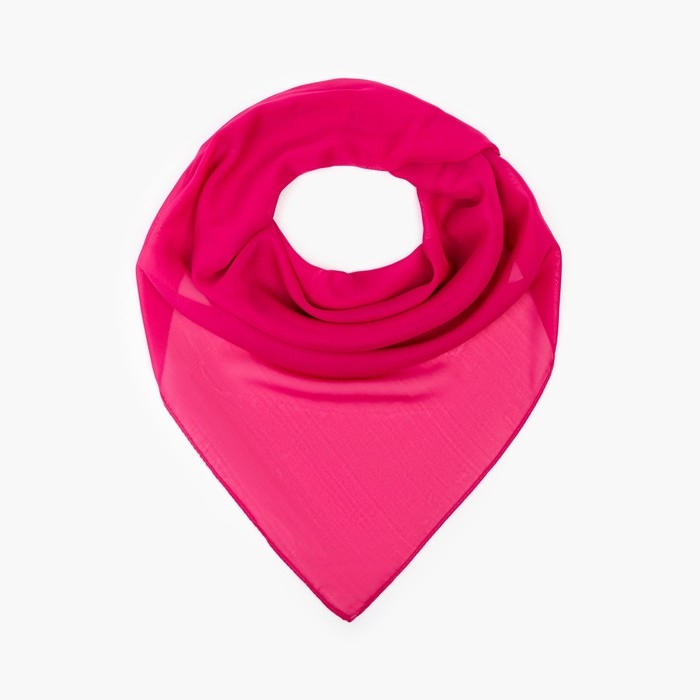 Платок текстильный, цвет яркая фуксия, размер 72х72 Платок текстильный, цвет яркая фуксия, размер 72х72