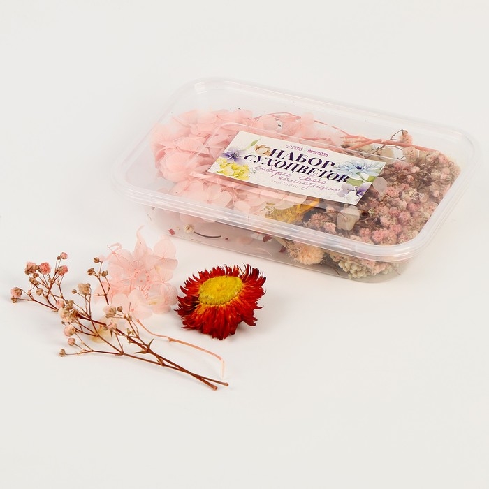 Набор сухоцветов &laquo;Розовое облако&raquo;