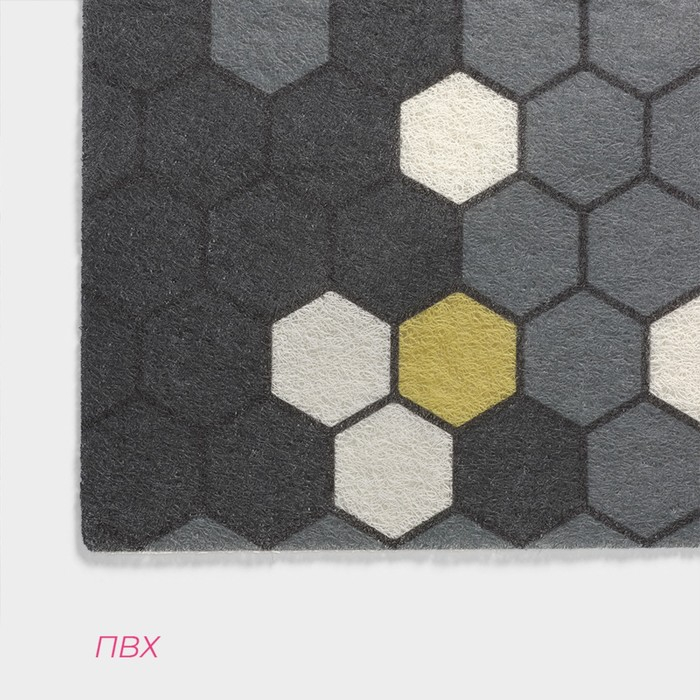 Коврик придверный грязезащитный Доляна &laquo;Гамма&raquo;, вырезной, 80&times;120 см, цвет серый