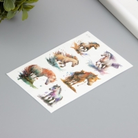 Татуировка на тело фосфорные с блёстками "Лошадки" 7,5х12 см Татуировка на тело фосфорные с блёстками "Лошадки" 7,5х12 см