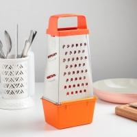 Тёрка &laquo;Комфорт&raquo;, 4 грани и контейнер 450 мл, 11&times;8,5&times;27 см, цвет МИКС