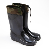 Сапоги женские с утеплителем, размер 37, цвет чёрный, ПВХ Сапоги женские с утеплителем, размер 37, цвет чёрный, ПВХ
