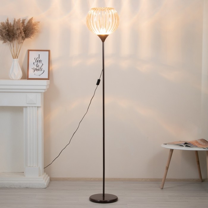 Торшер Торшер "Лаура" 1х15Вт Е27 коричневый 31х31х178см