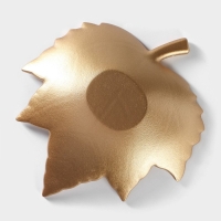 Блюдо для фруктов Доляна &laquo;Золотой лист&raquo;, 27&times;24 см, цвет золотой