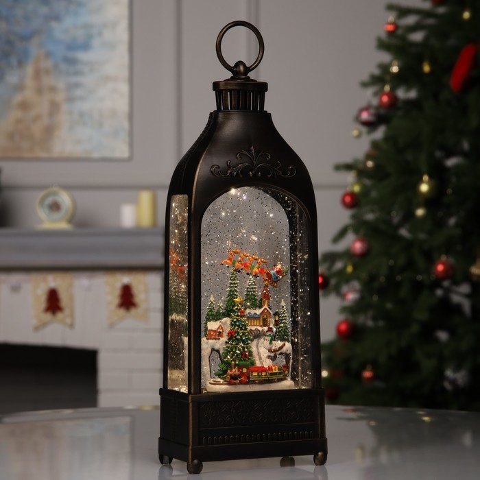 Фигура светодиодная &laquo;Новогодняя елка&raquo;, 36х12.8х6.5 см, музыка, батарейки ААх3 (не в комплекте), USB, свечение тёплое белое