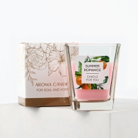 Свеча ароматическая в стекле &laquo;Summer romance&raquo;: дыня, 6,8 х 8 см.