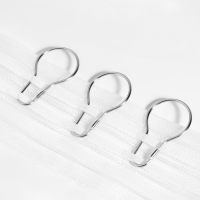 Крючок для штор, 4,8 × 2,8 × 0,2 см, 20 шт, цвет серебряный Крючок для штор, 4,8 × 2,8 × 0,2 см, 20 шт, цвет серебряный