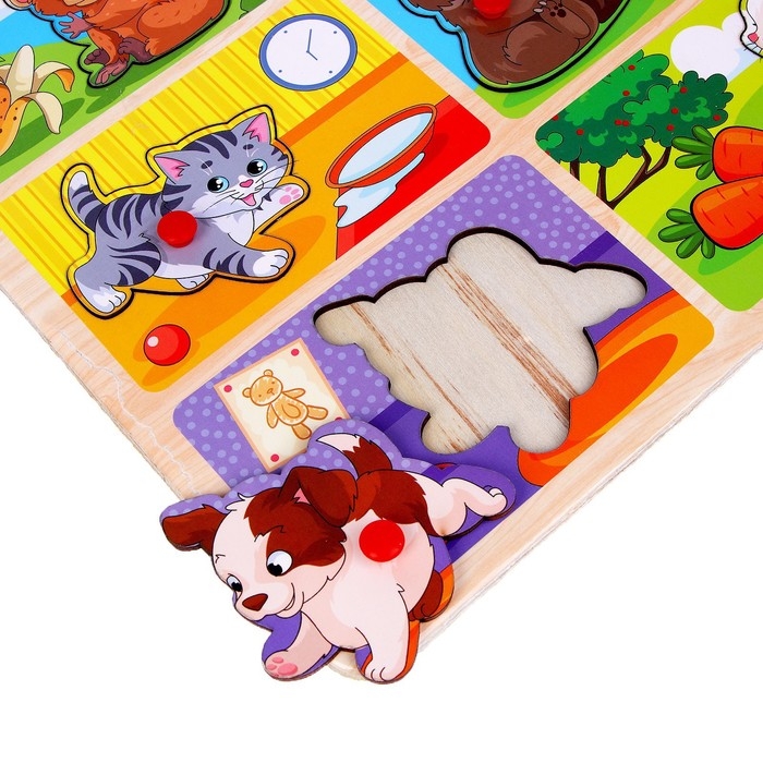 Рамка - вкладыш &laquo;Кто что ест&raquo;