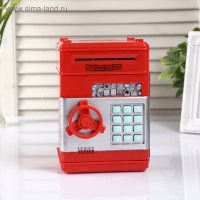 Копилка пластик для монет и купюр"Сейф "кодовый замок, звук 3АА МИКС 19,5х12,3х13 см Копилка пластик для монет и купюр"Сейф "кодовый замок, звук 3АА МИКС 19,5х12,3х13 см