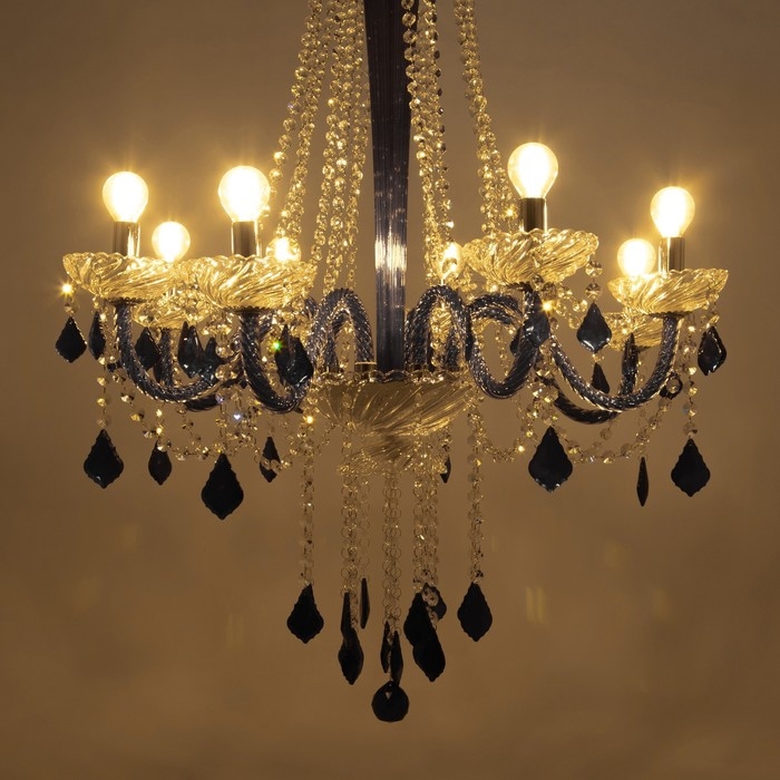 Люстра Люстра "Карина" 8хЕ14 40Вт черный 75х75х100-130см BayerLux