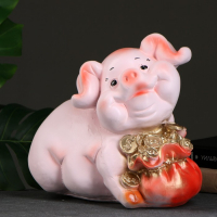 Копилка "Свин с деньгой" 20х33х29см Копилка "Свин с деньгой" 20х33х29см