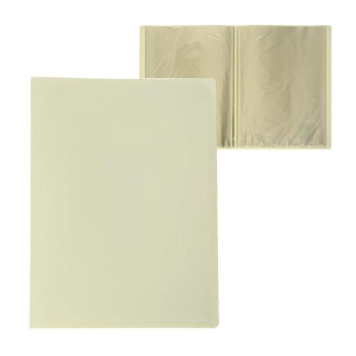 Папка с 30 вкладышами А4, 500 мкм, Calligrata, 15 мм, молочно-белая Папка с 30 вкладышами А4, 500 мкм, Calligrata, 15 мм, молочно-белая