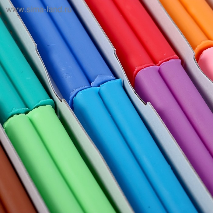 Пластилин мягкий (восковой), 12 цветов, 180 г, Пластилин мягкий (восковой), 12 цветов, 180 г, "Школа творчества", со стеком