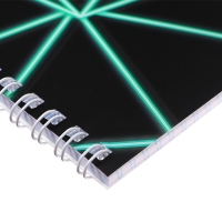 Блокнот А5, 40 листов в клетку на гребне "Неон", обложка мелованный картон, блок офсет