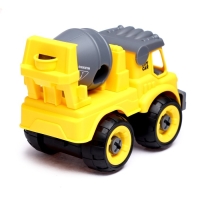 Конструктор винтовой &laquo;Бетономешалка&raquo;, с отвёрткой, 24 детали