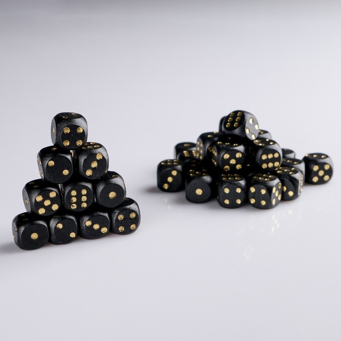 Кости игральные 1.6 х 1.6 см, набор 100 шт Кости игральные 1.6 х 1.6 см, набор 100 шт