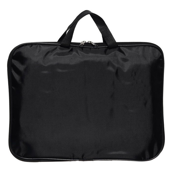 Папка с ручками текстильная А4, 350 х 270 х 20 мм, Calligrata Папка с ручками текстильная А4, 350 х 270 х 20 мм, Calligrata "Офис", нейлон 600D, двуцветный кант, чёрная