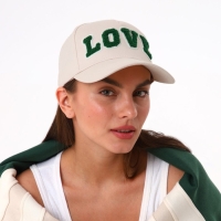 Кепка женская Love, цвет бежевый, р-р 56 Кепка женская Love, цвет бежевый, р-р 56