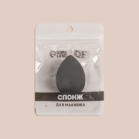 Спонж для макияжа &laquo;Капля&raquo;, 6 &times; 4 см, увеличивается при намокании, цвет чёрный