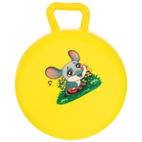 Мяч детский с ручками, d=15 см, цвет МИКС