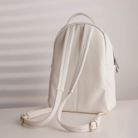 Рюкзак на молнии, TEXTURA, наружный карман, цвет белый Рюкзак на молнии, TEXTURA, наружный карман, цвет белый