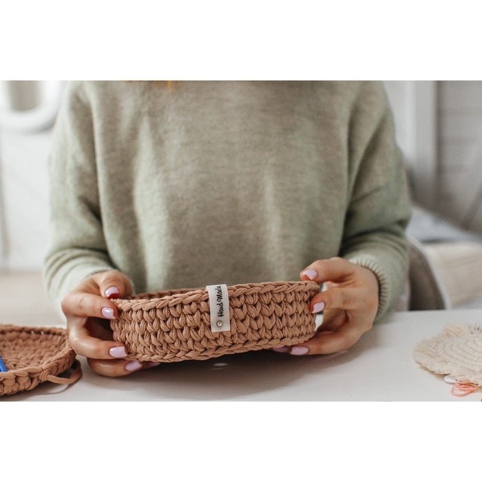 Бирка с кнопкой &laquo;Hand made&raquo;, 8 &times; 1,5 см, 10 шт, цвет белый