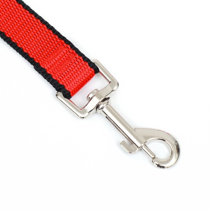 Поводок 2 м х 2 см, красно-чёрный