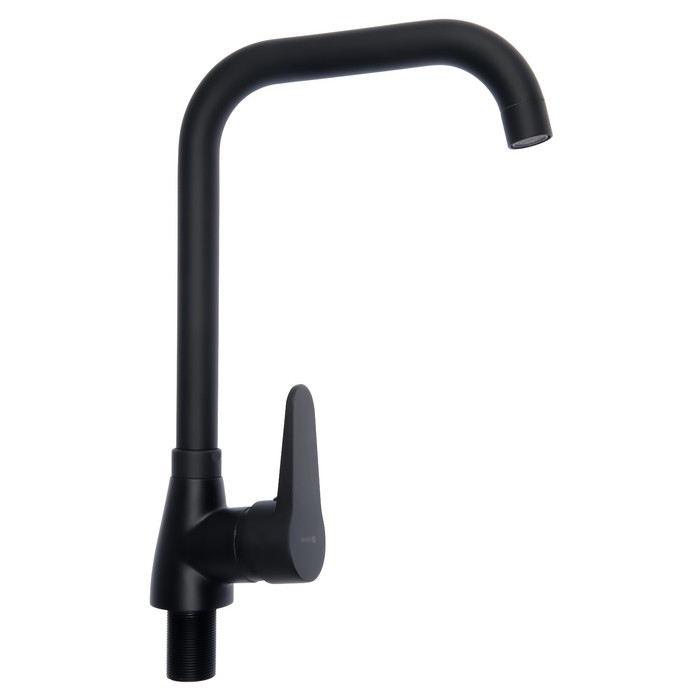 Смеситель для кухни Juguni 0402.157, однорычажный, высокий, цвет черный Смеситель для кухни Juguni 0402.157, однорычажный, высокий, цвет черный