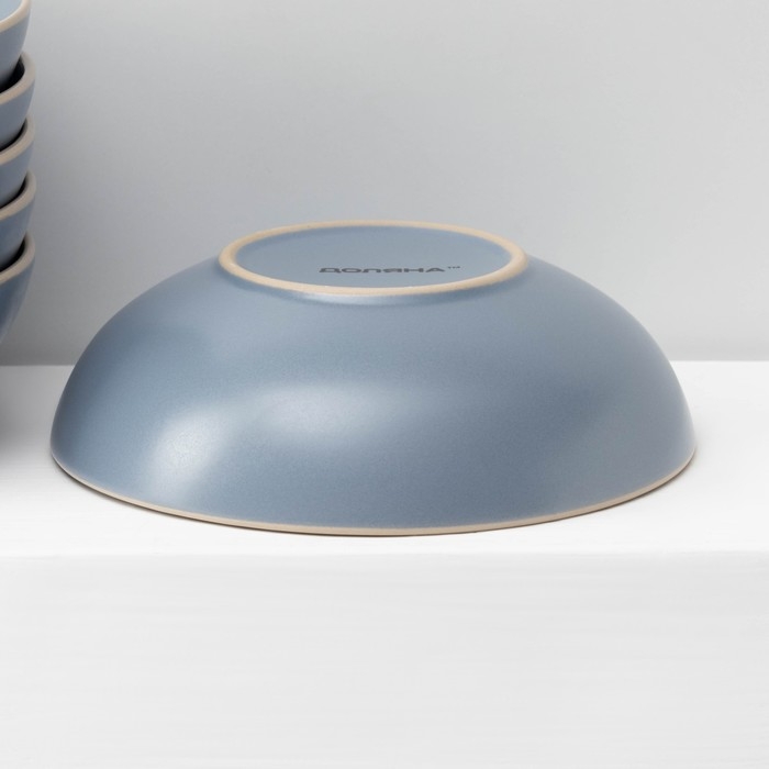 Набор тарелок керамических Доляна «Ваниль», 18 предметов: 6 тарелок d=19 см, 6 тарелок d=27 см, 6 мисок d=19 см, цвет голубой Набор тарелок керамических Доляна «Ваниль», 18 предметов: 6 тарелок d=19 см, 6 тарелок d=27 см, 6 мисок d=19 см, цвет голубой