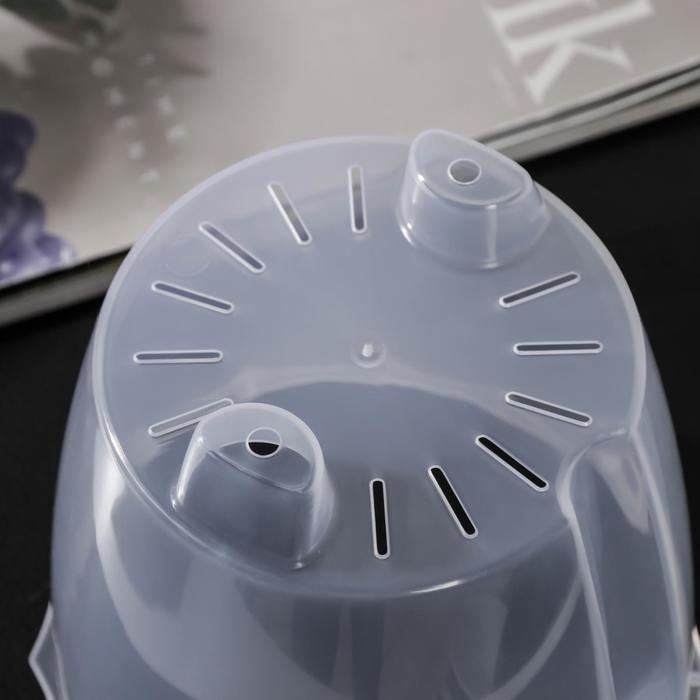 Кашпо для цветов со вставкой «Флюте», 1,9 л, прозрачное Кашпо для цветов со вставкой «Флюте», 1,9 л, прозрачное