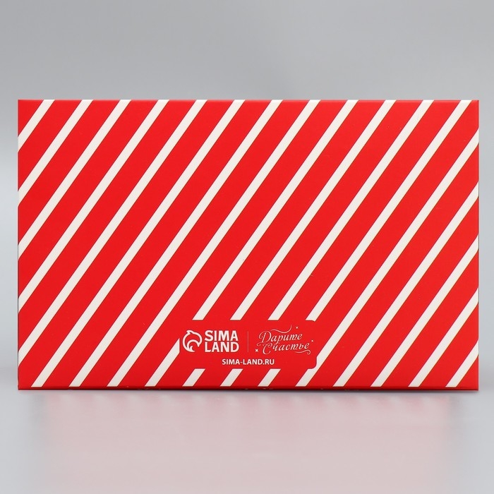 Коробка складная на 2 капкейка с окном &laquo;С Новым годом!&raquo;, почта. 10 х 16 х 10 см, Новый год