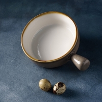 Кокотница фарфоровая Magistro &laquo;Церера&raquo;, 500 мл, d=15 см, цвет коричневый