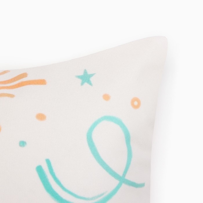 Новый год. Символ года. Змея. Чехол на подушку Этель &laquo;Настроение игривое&raquo; 40х40 см, велюр