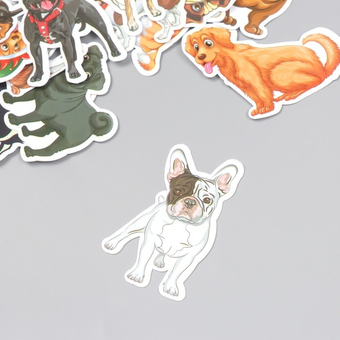 Наклейки для творчества Наклейки для творчества "Собаки" набор 50 шт 4х8 см