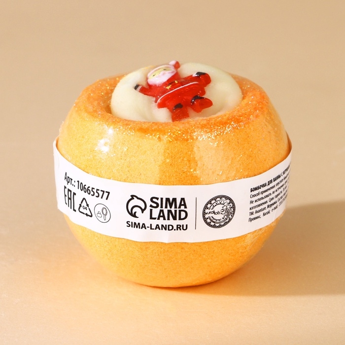 Новый Год. Бомбочка для ванны с игрушкой, 140 г, микс