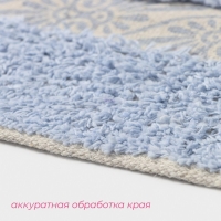 Коврик для дома Доляна «Вензель», 40×60 см, цвет голубой Коврик для дома Доляна «Вензель», 40×60 см, цвет голубой