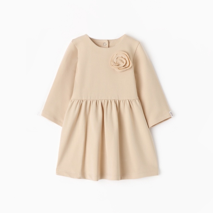 Платье для девочки MINAKU "Nature", цвет бежевый, рост 86-92 см