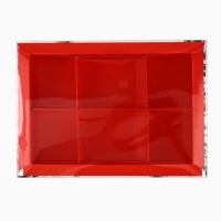 Коробка под 6 конфет с ячейками &laquo;Снегири&raquo;, 10 х 14.5 х 3 см, Новый год