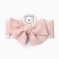 Повязка на голову Крошка Я &laquo;Бантик&raquo;, цв. светло-роз, р-р 46-48