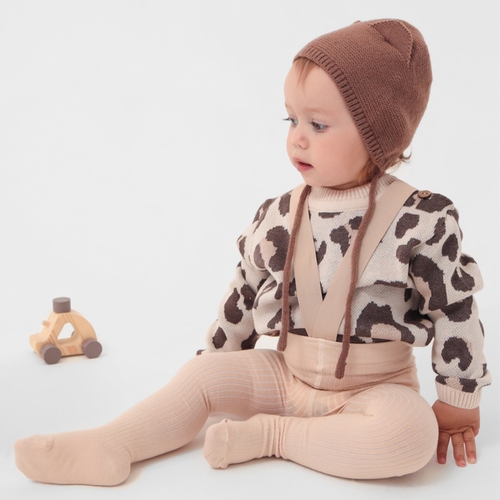 Джемпер вязаный Крошка Я &laquo;Леопард&raquo; рост 86-92 см