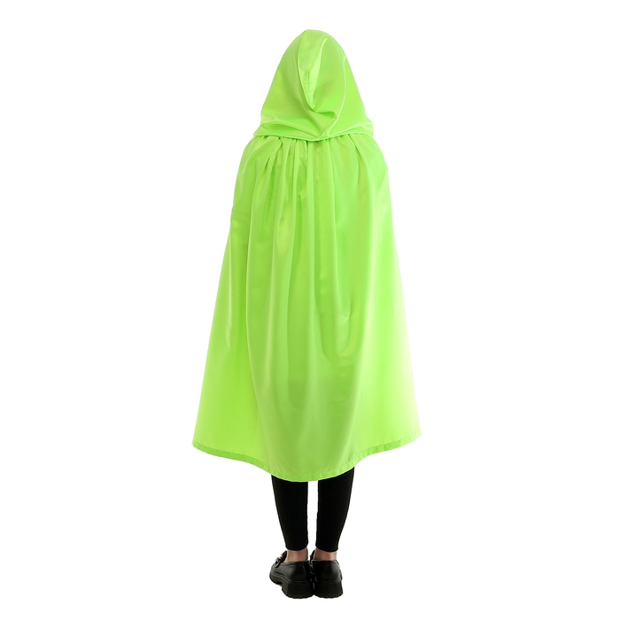 Карнавальный плащ детский, атлас, цвет салатовый, длина 85 см