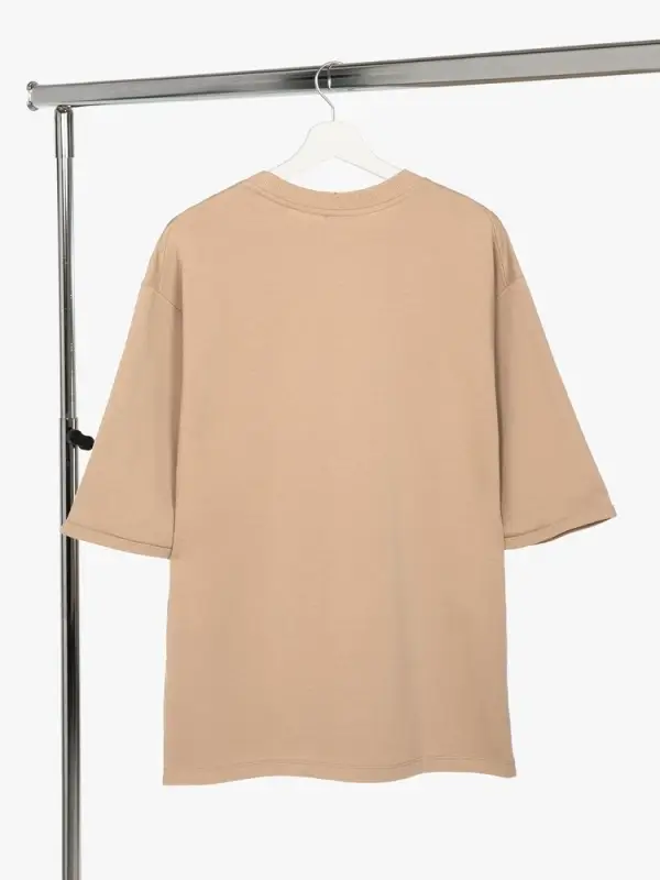 Футболка оверсайз унисекс Kosmos 2.0, бежевая, размер XS/S
