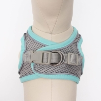 Комплект с мягкой шлейкой, быстросъемный, M, поводок 150 х 1,5 см, ОШ 38-44 см, ОГ 44-50 см, бирюз