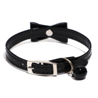 Ошейник "Сияние" с бусиной и бубенчиком, 29 х 1 см, ОШ 21-26, чёрный Ошейник "Сияние" с бусиной и бубенчиком, 29 х 1 см, ОШ 21-26, чёрный
