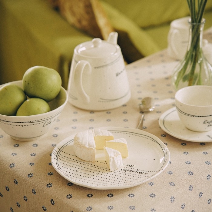 Набор тарелок фарфоровых SL Home &laquo;Милый дом&raquo;, d=21 см, цвет белый