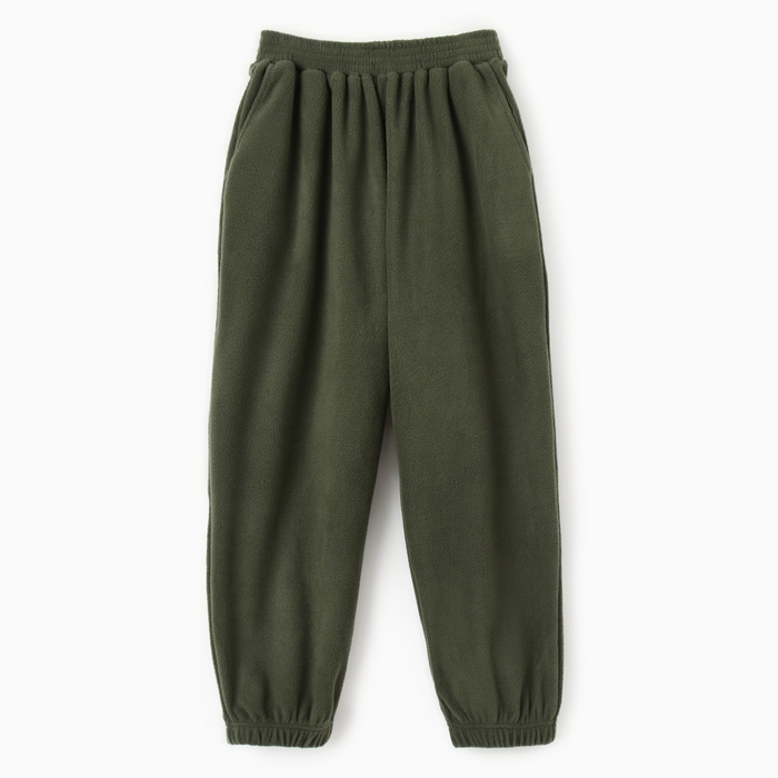 Брюки для девочки MINAKU: Fleece Soft, цвет зелёный, рост 158 см