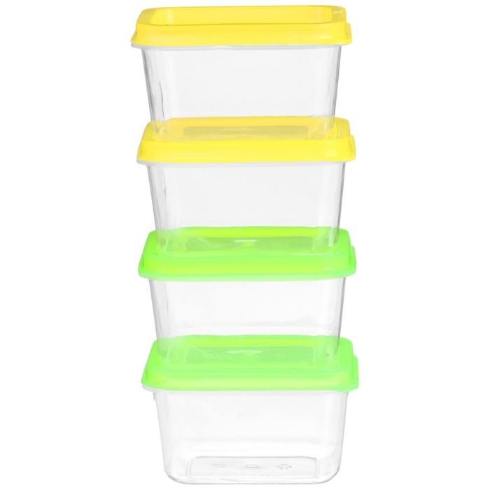 Набор контейнеров пищевых с крышками, для хранения детского питания, 8 шт., цвета МИКС