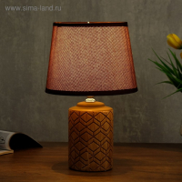 Лампа настольная 08938/1 E14 40Вт кофе 17х17х30 см RISALUX Лампа настольная 08938/1 E14 40Вт кофе 17х17х30 см RISALUX