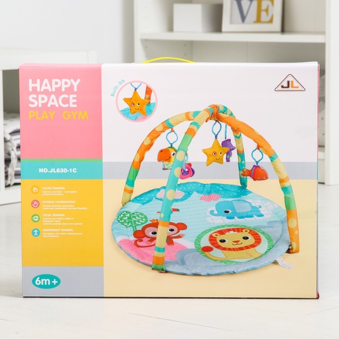 Развивающий коврик с дугами &laquo;Друзья Африки&raquo;, квадратный, 76х76х0,5 см